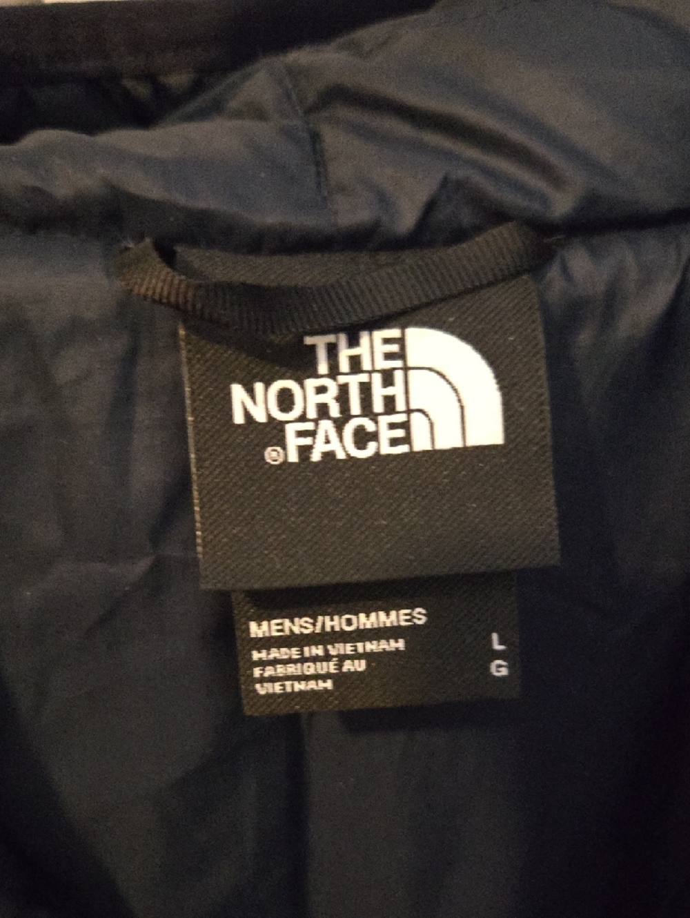 The North Face Mens Thermoball Hooded Jacket Navy Blue Puffer Large - Picture 2 of 3